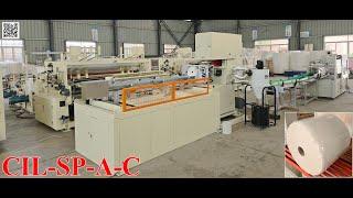 Full Automatic Big Maxi Toilet Paper Roll Rewinding Cutting Heat Shrink Package Machines