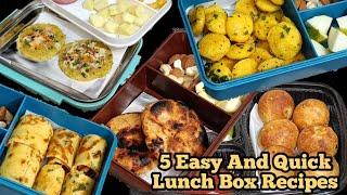 5 Super Easy, Quick and Healthy Lunch Box Recipes for kids । Tiffin box recipe। Healthy Recipes