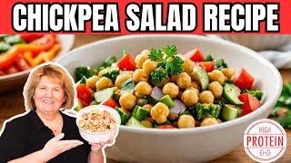 Healthy Mediterranean Chickpea Salad for Weight Loss!