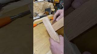 Half-dovetail tenon and angled mortise with wedge good strong joint