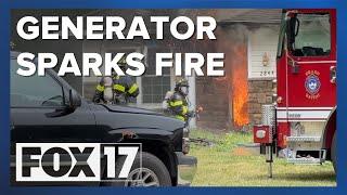 Faulty generator blamed for SE Grand Rapids fire