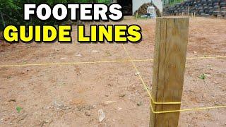 Concrete Footers Guide Lines for a 20x30 Shop Build