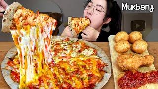 이 피자 완전 맛있는데요??새우러버들 주목!!새우 폭탄!!쉬림프 플렉스피자!!ㅣ피자먹방 ㅣPizza ASMR Mukbang