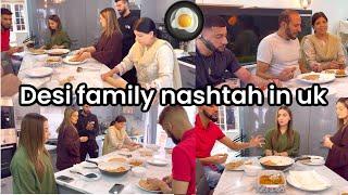 A DESI FAMILY BREAKFAST TOGETHER  || MAMAS DELICIOUS DESI PARATEY || SPICY CHANNEY 