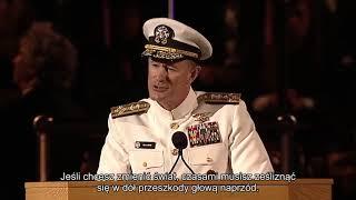 Jeśli chcesz zmienić świat, zacznij od pościelenia łóżka - admirał William McRaven [napisy PL]