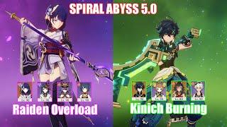 C0 Raiden Overload & C0 Kinich Burning | Spiral Abyss 5.0 | Genshin Impact