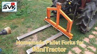 Pallet forks for compact Tractor Homemade  / Paletové vidly  / Паллетные вилы #diy