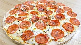 전자렌지로 페퍼로니 피자 만들기 ( Pepperoni pizza )