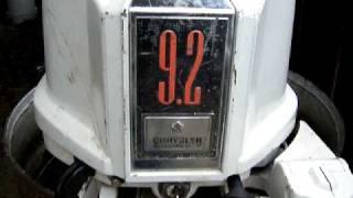 1966 Chrysler 9.2 hp electric start outboard boat motor running