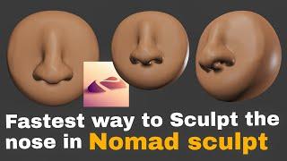 How to sculpt the nose in nomad sculpt