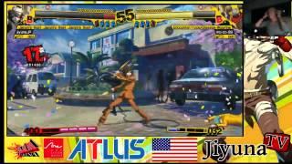 Persona 4 Arena - Jiyuna (Narukami) VS mo-co-39 (Yosuke) [Part 1/2]