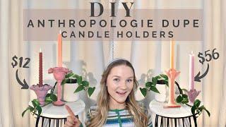 DIY Anthropologie Dupe from Dollar Tree | Candlestick Holders for Valentine's Day