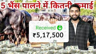 5 भैंस पालने में कितनी कमाई | Dairy Farming Business Plan