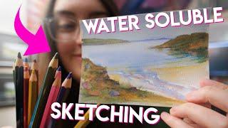 Water soluble sketching? This is FUN!  chill Unboxing & Swatching colors