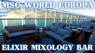 MSC WORLD EUROPA ship tour  ELIXIR MIXOLOGY BAR Deck 8