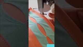 Sewing Tips And Tricks For Making This Viral Curved Design Using Glue And Stones With Asmr #Shorts