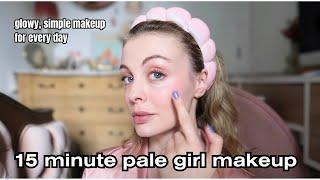 PALE SKIN MAKEUP ROUTINE | my 15 minute simple glowy makeup