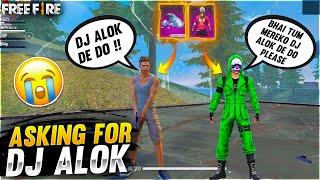 Asking For Dj Alok From Random Players | Emotional moment | I Gave Him Dj Alok - Garena Free Fire