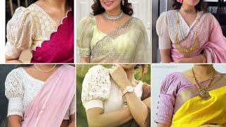 Puff Sleeve Designs/ Simple Blouse Sleeve Designs/ Astin Ki Design/ Bazu ky designs