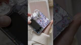 Samsung Galaxy Z Flip 4 Bora Purple   Aesthetic ASMR Unboxing Cases, Accessories #shorts