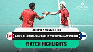 Auger-Aliassime/Shapovalov v Heliovaara/Virtanen |Finland v Canada Davis Cup 2024 Finals Group Stage