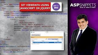 Set ViewData using JavaScript or jQuery in ASP.Net MVC