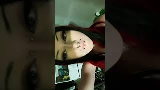 Edgy Style with Piercings and Red-Tipped Hair#facialpiercings #edgystyle