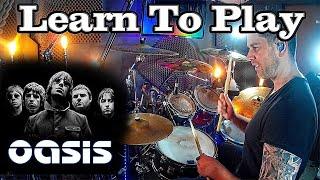 Oasis- Dont Look Back In Anger- Easy Drum Tutorial Lesson