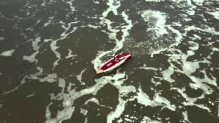 aeromarine miniX rc boat surf jumping