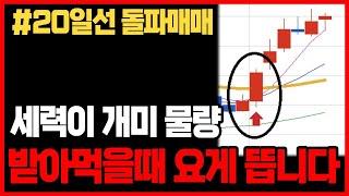 20일선+이격도 매매법. 세력이 개미 물량 받아먹을 때 '요게' 뜹니다. 그때 같이 올라타세요. 무조건 대박칩니다!