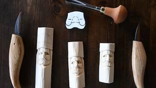 Carving a Wood Face Made Easy - how to carve a wood Santa