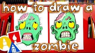 How To Draw Zombie Head For Halloween