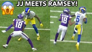 Justin Jefferson vs Jalen Ramsey! FULL MATCHUP! Rams vs Vikings 2021 highlights | WR vs CB |