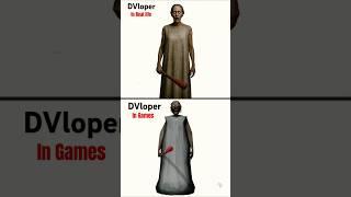 DVloper in Realistic vs in Horror Games #shorts #dvlopergames #grannygame #jurasstric #horrorgaming