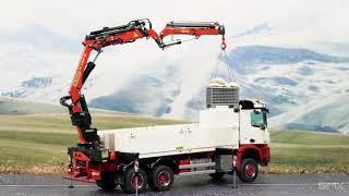 ScaleART Mercedes Arocs 3-axle flatbed with Crane and Fly-Jib