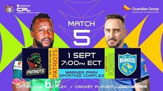 LIVE | St Kitts & Nevis Patriots vs St Lucia Kings | CPL 2024