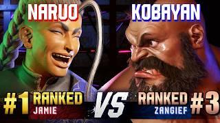 SF6 ▰ NARUO (#1 Ranked Jamie) vs KOBAYAN (#3 Ranked Zangief) ▰ High Level Gameplay