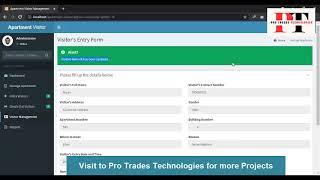 Apartment Management System | Pro Trades Technology