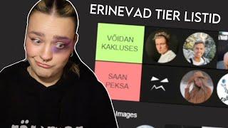 KES EESTI YOUTUBER VÕIDAKS MIND KAKLUSES / erinevad tier listid