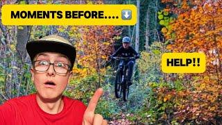 SHREDDING THE TRAILS… (nearly ends badly ) #mtb