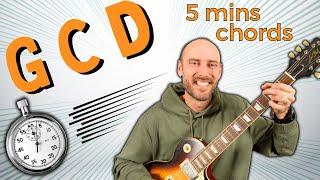 Play Guitar Chords G C & D with me for 5 minutes