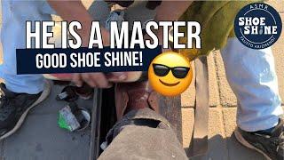 S7E138 Master mobile shoe shiner #ASMR #shoeshine #faustoarizmendi