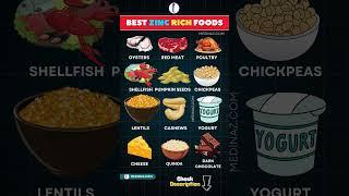 Top Zinc Rich Foods You Should Add to Your Diet! #health #shortsvideo #zinc #immunity #food