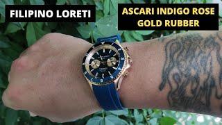 FILIPPO LORETI  ASCARI INDIGO ROSE GOLD RUBBER (REAL REVIEW) UNBOXING AMAZING BUDGET WATCH