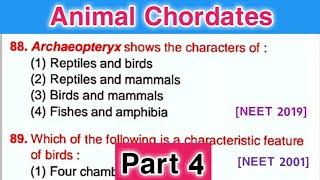 Part (4)Chordates mcqs -Biology mcqs- Animal kingdom mcq for NEET