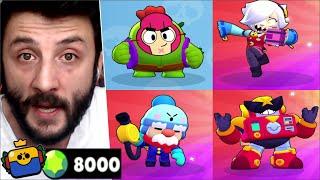 3 KROMATİK ve EFSANEVİ Çıktı! (8.000 TAŞ) Brawl Stars Kutu Açma Ligi Sezon 4