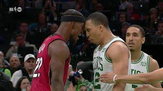 Jimmy Butler & Grant Williams HEATED EXCHANGE after Butler's tough and-1 