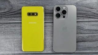 SAMSUNG S10e vs iPhone 15 pro