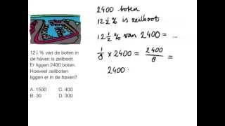 Cito-toets 2 -- Cito vragen over procenten