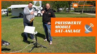 Preiswerte mobile SAT Anlage am Wohnwagen / Wohnmobil nachrüsten inkl. Ausrichtung via App | DIY